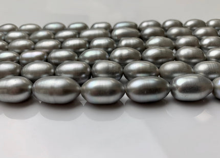 10x13-15 mm AAA Gray Color Freshwater Pearls Long Rice/Oval Shape Pearl Beads Genuine Top Quality Freshwater Pearls #1189
