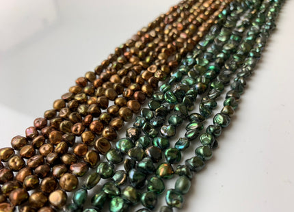 5-6 mm Bronze OR Green Color Keishi Freshwater Pearl Beads Genuine Keishi Nugget Freshwater Pearls #1234