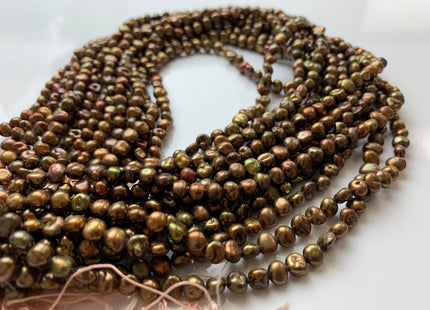5-6 mm Bronze OR Green Color Keishi Freshwater Pearl Beads Genuine Keishi Nugget Freshwater Pearls #1234