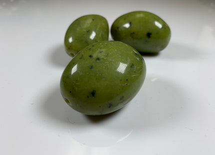 30x40 mm Natural Color Smooth Nugget Gemstone Obsidian / Tiger Eyes / Peridot Natural Color Chunky Gemstone large Hole 2.0 mm Beads #2209