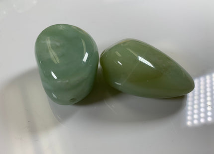 30x40 mm Natural Color Smooth Nugget Gemstone Yellow Jade OR New Jade Natural Color Chunky Gemstone large Hole 2.0 mm Beads #2210
