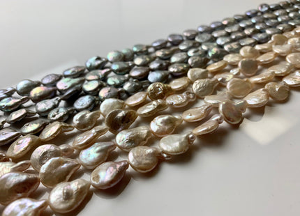 11x15 mm Natural Pink OR Gray Color Irregular Shape Coin Freshwater Pearls Genuine Cultured Freshwater Flat Coin Pearls #1245