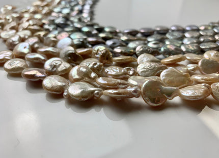 11x15 mm Natural Pink OR Gray Color Irregular Shape Coin Freshwater Pearls Genuine Cultured Freshwater Flat Coin Pearls #1245