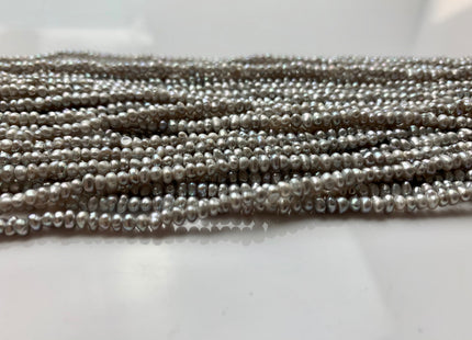 2 mm Gray Tiny Freshwater Pearl Potato Shape Genuine Freshwater Seed Gray Color Pearl Beads #1253