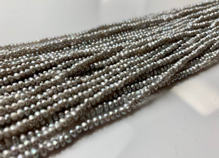 2 mm Gray Tiny Freshwater Pearl Potato Shape Genuine Freshwater Seed Gray Color Pearl Beads #1253