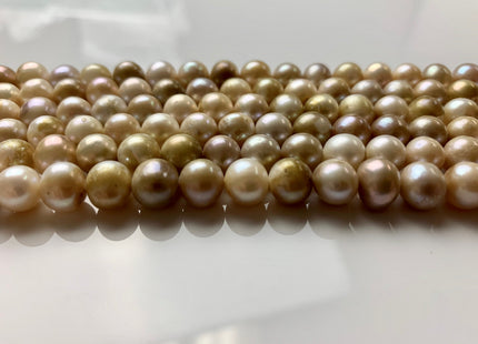 7-8 mm AA Natural Seaweed Champagne Color Potato Freshwater Pearl Beads Genuine All Natural Color Freshwater Pearls #1264