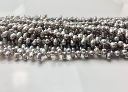 3x5 mm Top Drilled Rice/Oval Freshwater Pearl Grey, Genuine Freshwater Pearls, Grey Dancing Freshwater Pearls #1300
