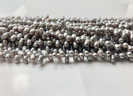 3x5 mm Top Drilled Rice/Oval Freshwater Pearl Grey, Genuine Freshwater Pearls, Grey Dancing Freshwater Pearls #1300