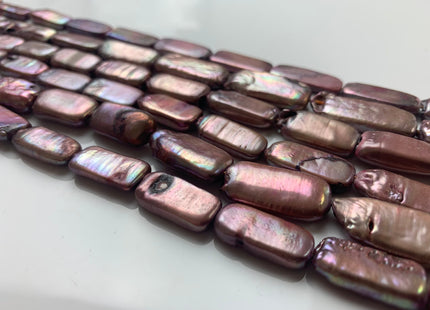 10x22-25 mm Dusty Rose Color Rectangle Coin Freshwater Pearls, Genuine Rectangle Coin Dusty Rose Freshwater Pearls #1304