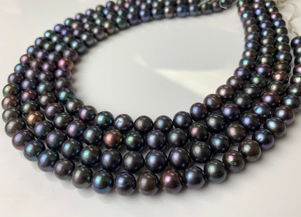 8.5-9 mm AA Peacock Semi-Round Freshwater Pearls Genuine High Luster Peacock Freshwater Pearls #1272