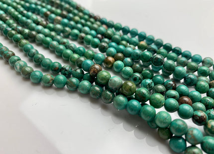 WHOLESALE 6 mm 8 mm Smooth Round Stabilized Turquoise Natural Color Gemstone Loose Beads #2215