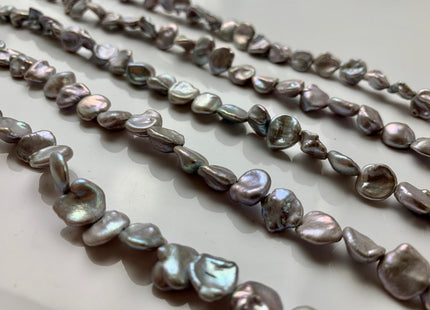 10-11 mm Gray Color Freshwater Flat Keishi Pearl, Genuine HighLuster Keishi Freshwater Pearl Limited Edition #1283