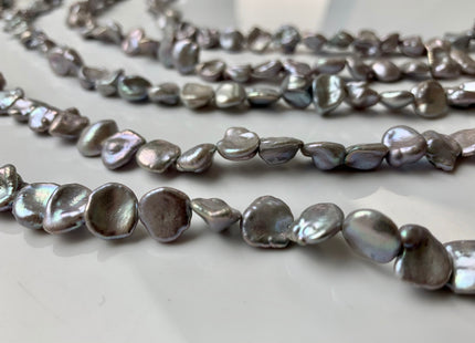 10-11 mm Gray Color Freshwater Flat Keishi Pearl, Genuine HighLuster Keishi Freshwater Pearl Limited Edition #1283