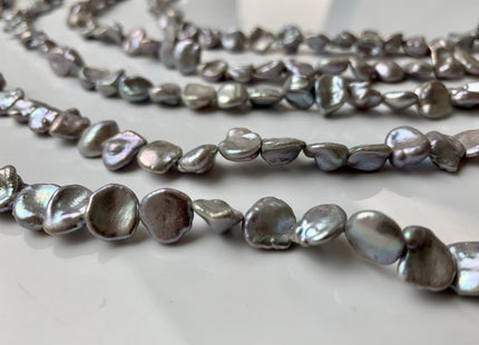10-11 mm Gray Color Freshwater Flat Keishi Pearl, Genuine HighLuster Keishi Freshwater Pearl Limited Edition #1283