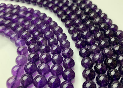 4mm 6mm 8mm 10mm 12mm AAA Top Quality Smooth Round Amethyst Beads, February Birthstone Beads Natural Darker Purple color Amethyst #486