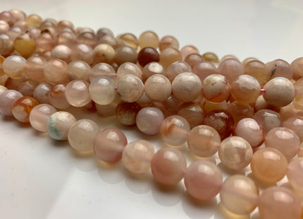 WHOLESALE 6mm 8mm 9mm 10mm 12mm AAA Smooth Round Top Quality Natural Sakura Cherry Blossom Agate Natural Pink Color Agate #2234