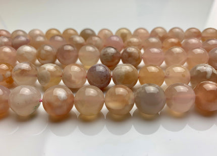 WHOLESALE 6mm 8mm 9mm 10mm 12mm AAA Smooth Round Top Quality Natural Sakura Cherry Blossom Agate Natural Pink Color Agate #2234