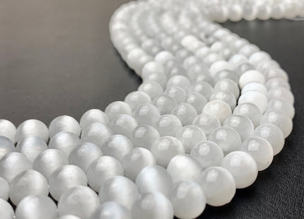 6mm 8mm AAA Natural Color Selenite Gemstone Beads Smooth Round Shape Top Quality Selenite Gemstone Beads #2231