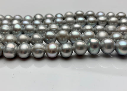 9 mm AA Large Hole Half Strand Freshwater Pearls Round/Potato Shape 2.2mm Hole Gray OR Natural Pink Color #1329