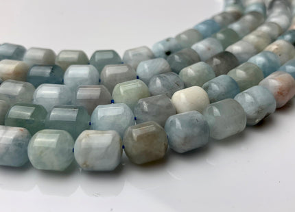 8x10 mm Natural Color Aquamarine Cylindrical Shape Natural Aquamarine Gemstone Limited Edition #2236