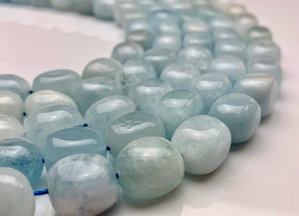 10x15 mm Natural Color Aquamarine Smooth Nugget Shape Natural Aquamarine Gemstone Limited Edition #2241