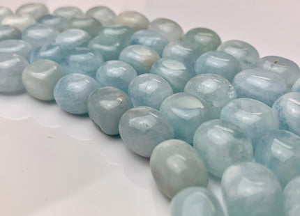 10x15 mm Natural Color Aquamarine Smooth Nugget Shape Natural Aquamarine Gemstone Limited Edition #2241