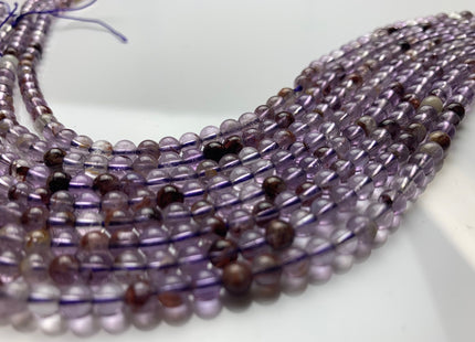 WHOLESALE 6 mm Smooth Round Natural Super Seven Gemstone Beads Natural Color Cacoxenite Amethyst Gemstones #2211