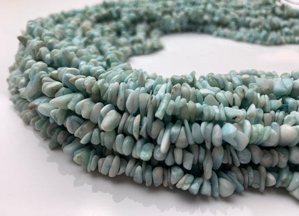 6-8 mm Natural Color Larimar Gemstone Beads Irregular Chips Shape Beads 15.5 Inch Strands #2251