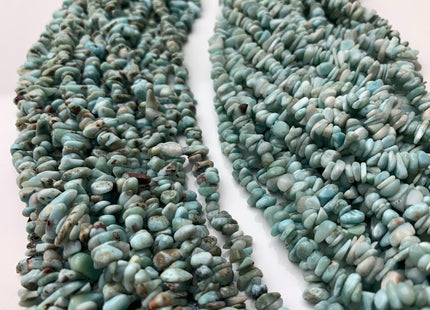 6-8 mm Natural Color Larimar Gemstone Beads Irregular Chips Shape Beads 15.5 Inch Strands #2251