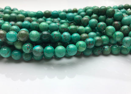WHOLESALE 6 mm 8 mm Smooth Round Stabilized Turquoise Natural Color Gemstone Loose Beads #2215