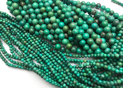 WHOLESALE 6 mm 8 mm Smooth Round Stabilized Turquoise Natural Color Gemstone Loose Beads #2215