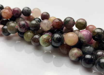 WHOLESALE 4mm 6mm 8mm 10mm AAA Smooth Round Watermelon Tourmaline Gemstone Beads High Quality Turmaline Beads. #2253