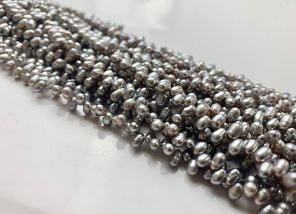 3x5 mm Top Drilled Rice/Oval Freshwater Pearl Grey, Genuine Freshwater Pearls, Grey Dancing Freshwater Pearls #1300