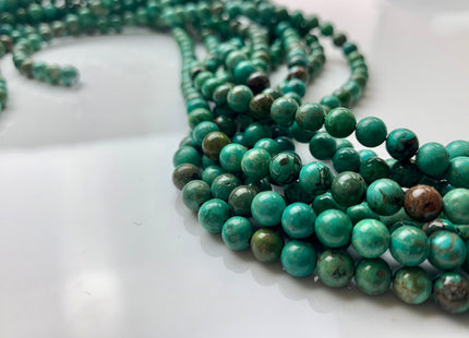 WHOLESALE 6 mm 8 mm Smooth Round Stabilized Turquoise Natural Color Gemstone Loose Beads #2215