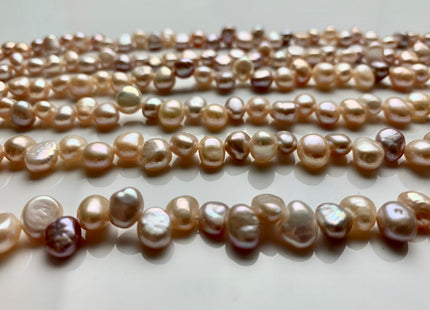7-8 mm AA Natural Pink Color Top Drilled Freshwater Nugget Pearls, Genuine Natural Color Nugget Pearls #1315