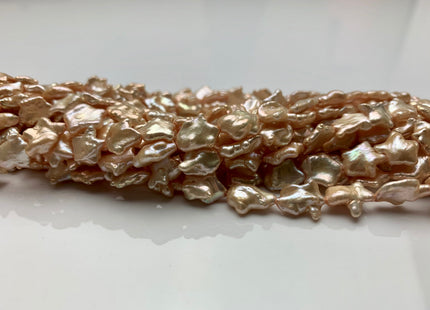 10-12 mm Rare Star Flower Shape Genuine Freshwater Pearl Beads in Natural White, Seaweed OR Peach Colors, Limited Edition #104