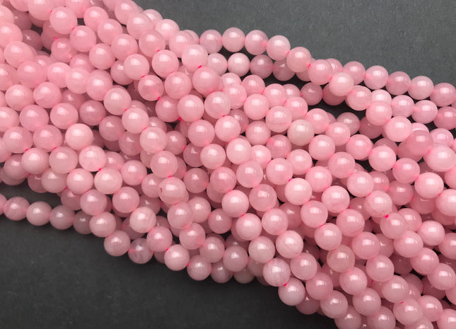WHOLESALE AAA TOP Quality 8mm 12 mm Smooth Round Rose Quartz Beads October Birthstone Natural Rose Quartz Gemstone Beads #2205