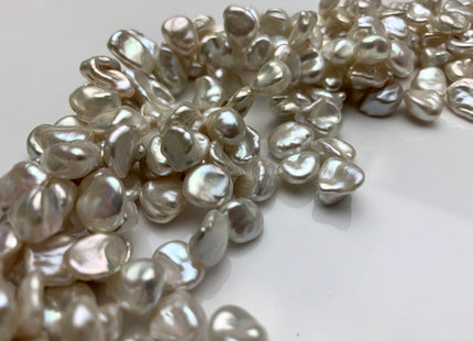 8-9x10-11 mm AAAA Natural White Keshi Freshwater Pearls Top Drilled Keshi Pearl Beads High Luster W/Slightly Pink Genuine Keshi Pearl #1036
