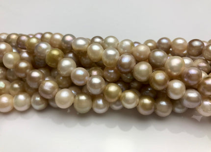 7-8mm 8-9mm Large Hole Potato Natural Seaweed Freshwater Pearl Beads Hole Size 2.2 mm Genuine Natural Freshwater Pearls #198