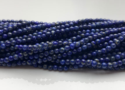 2 mm 3 mm 4 mm Smooth Round Natural Lapis Gemstone Beads Natural Blue Color Quality Round Shape #2237