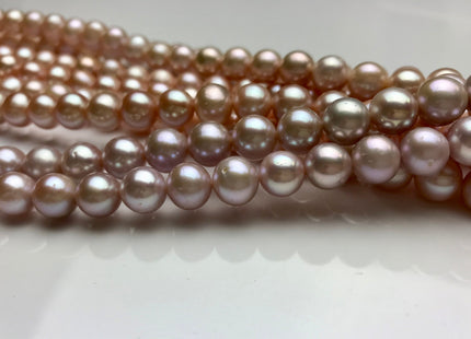 9-10 mm AAA Natural Pink OR Mauve Pink Colored Semi Round Freshwater Pearl Beads, Semi Round Freshwater Pearls #1249
