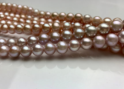 9-9.5 mm AAA Natural Pink OR Mauve Pink Colored Semi Round Freshwater Pearl Beads, Semi Round Freshwater Pearls #1249