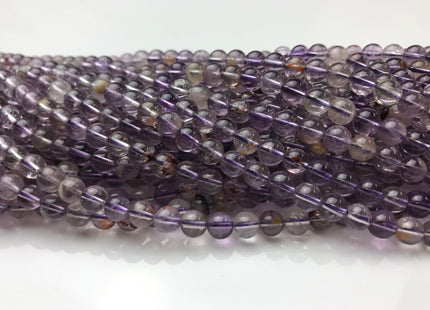 WHOLESALE 6 mm Smooth Round Natural Super Seven Gemstone Beads Natural Color Cacoxenite Amethyst Gemstones #2211