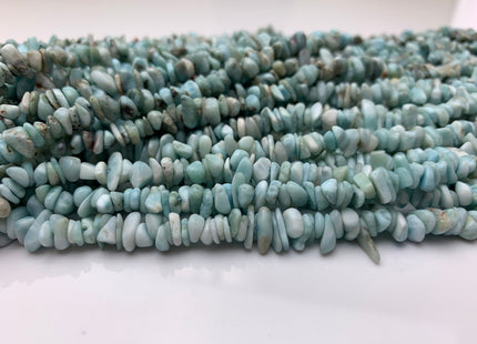 6-8 mm Natural Color Larimar Gemstone Beads Irregular Chips Shape Beads 15.5 Inch Strands #2251