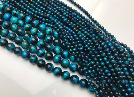 WHOLESALE 4mm 6mm 8mm 10mm AAA Smooth Round Blue Tiger Eye Gemstone Beads Top Quality Tiger Eye Loose Beads #2248