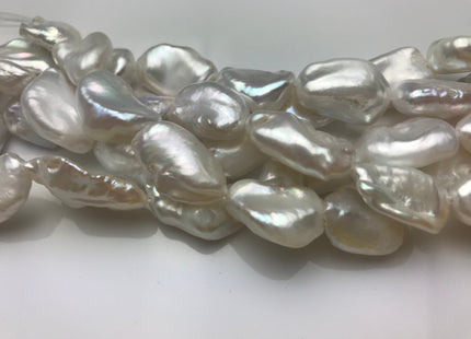 9-10x15 mm AAA High Luster Limited Edition Natural White Biwa Keshi Freshwater Pearls Beads, Genuine Natural Keshi Paddle Pearls #545