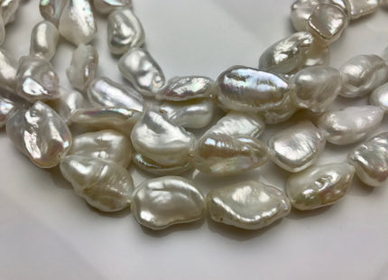 8-10x12-15 mm AAA High Luster Limited Edition Natural White Biwa Keshi Freshwater Pearls Genuine Keshi Paddle Pearl Beads #545