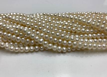 4-4.5 mm AAA Natural White Potato Freshwater Pearl Beads Bridal Pearl Beads #1369