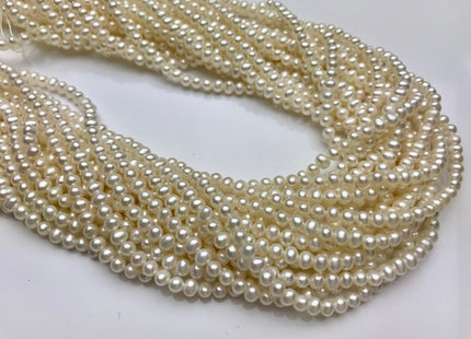 4-4.5 mm AAA Natural White Potato Freshwater Pearl Beads Bridal Pearl Beads #1369