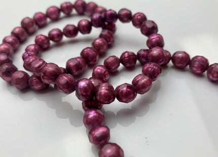 6x9mm or 8-9mm Half Strand Faceted Potato Or Rive/Oval Freshwater Pearl Beads Hot Pink/Green/Blue Color Limited Edition Faceted Pearls #1368